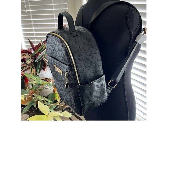 **NWT** Juicy Couture Black Backpack with Gold Logo